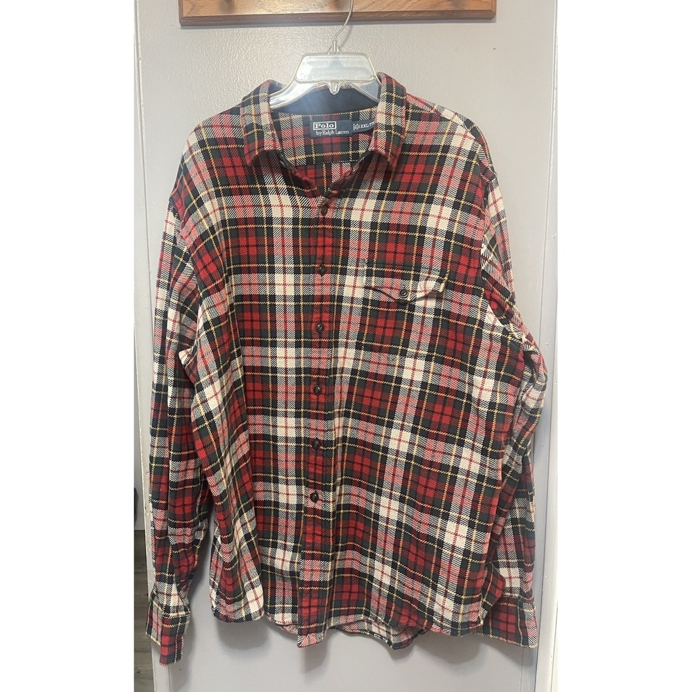 Polo Ralph Lauren Plaid Brushed Flannel Shirt Men's 2Xl Classic Fit Warm